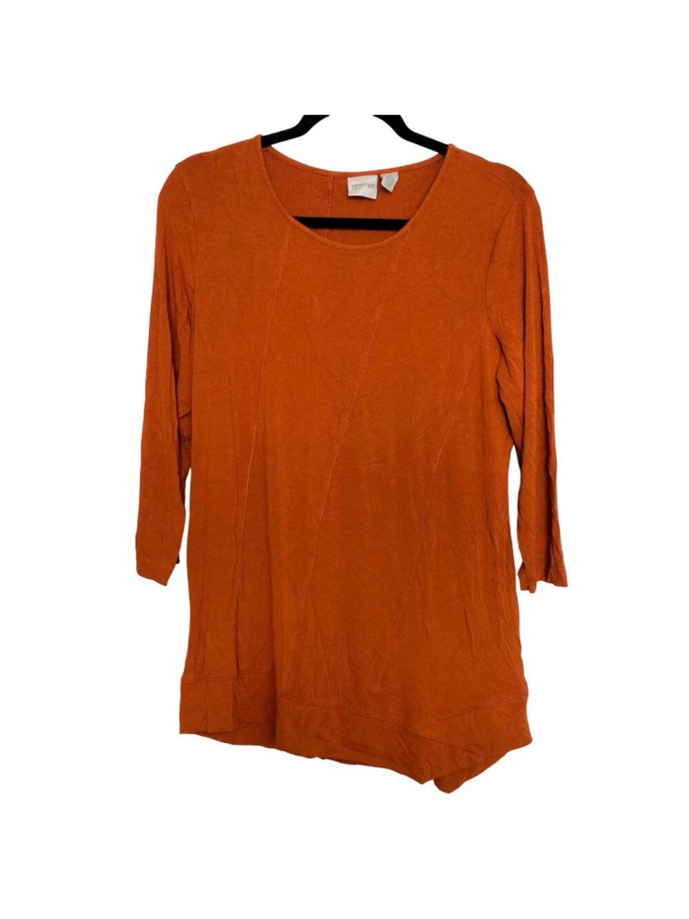 Zenergy By Chico's Orange Asymmetrical Hem Tunic Top 1